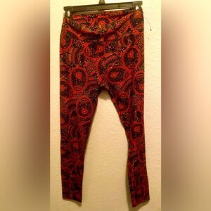 Cato Black and Red Paisley Pants